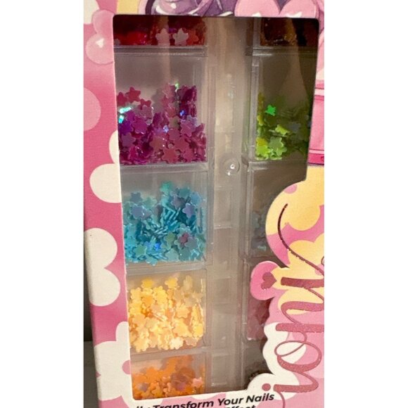 Ioni Dazzle Nail Art Sequins Palette Flowers Glitter Shapes Salon-Like Finish - Picture 2 of 7